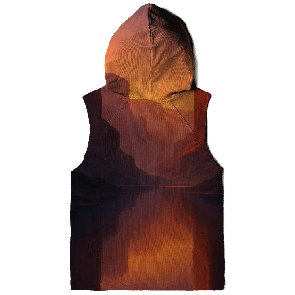 Canyon Mirror At Golden Dusk zip-up hoodies