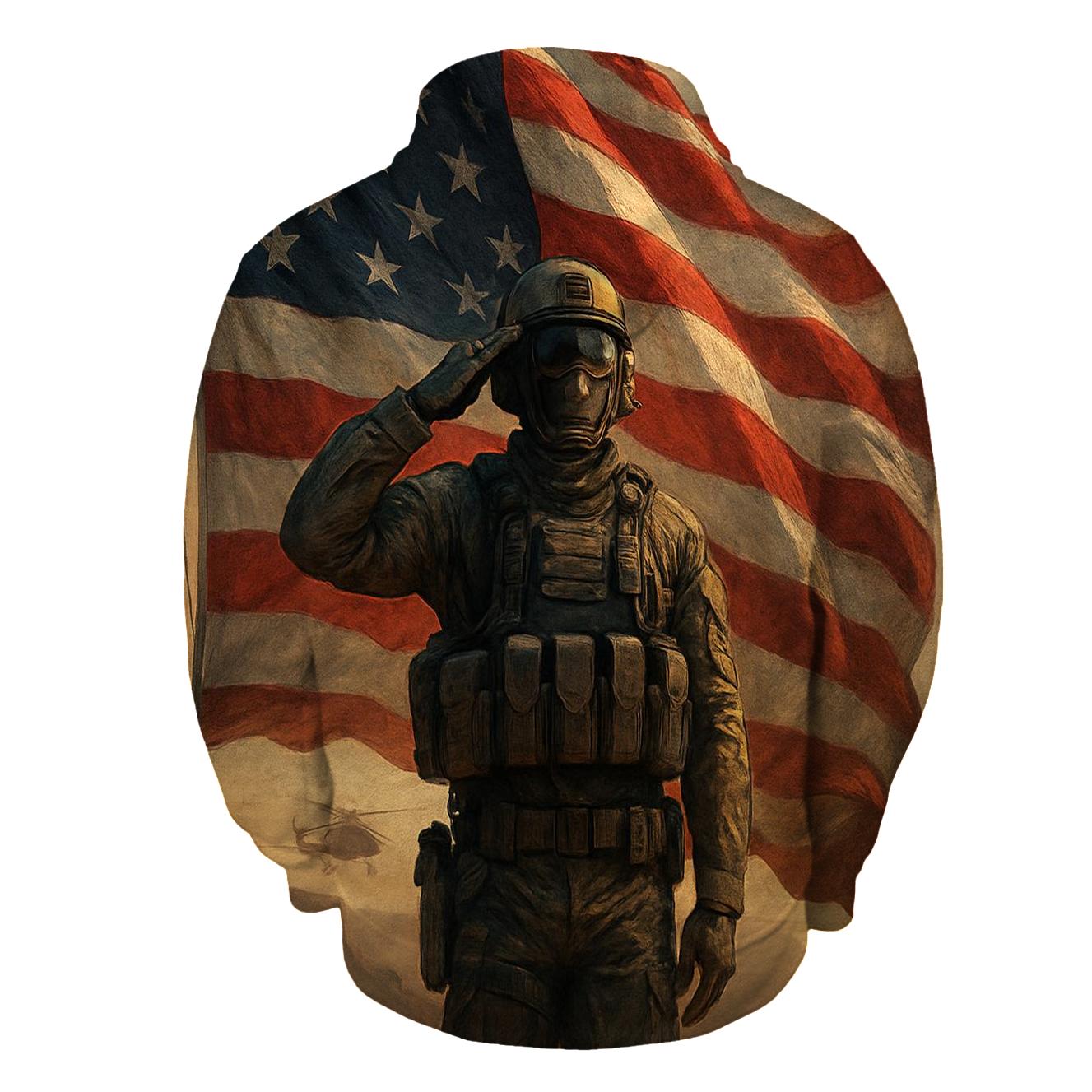 Canyon Dawn Sentinel Flag zip-up hoodies