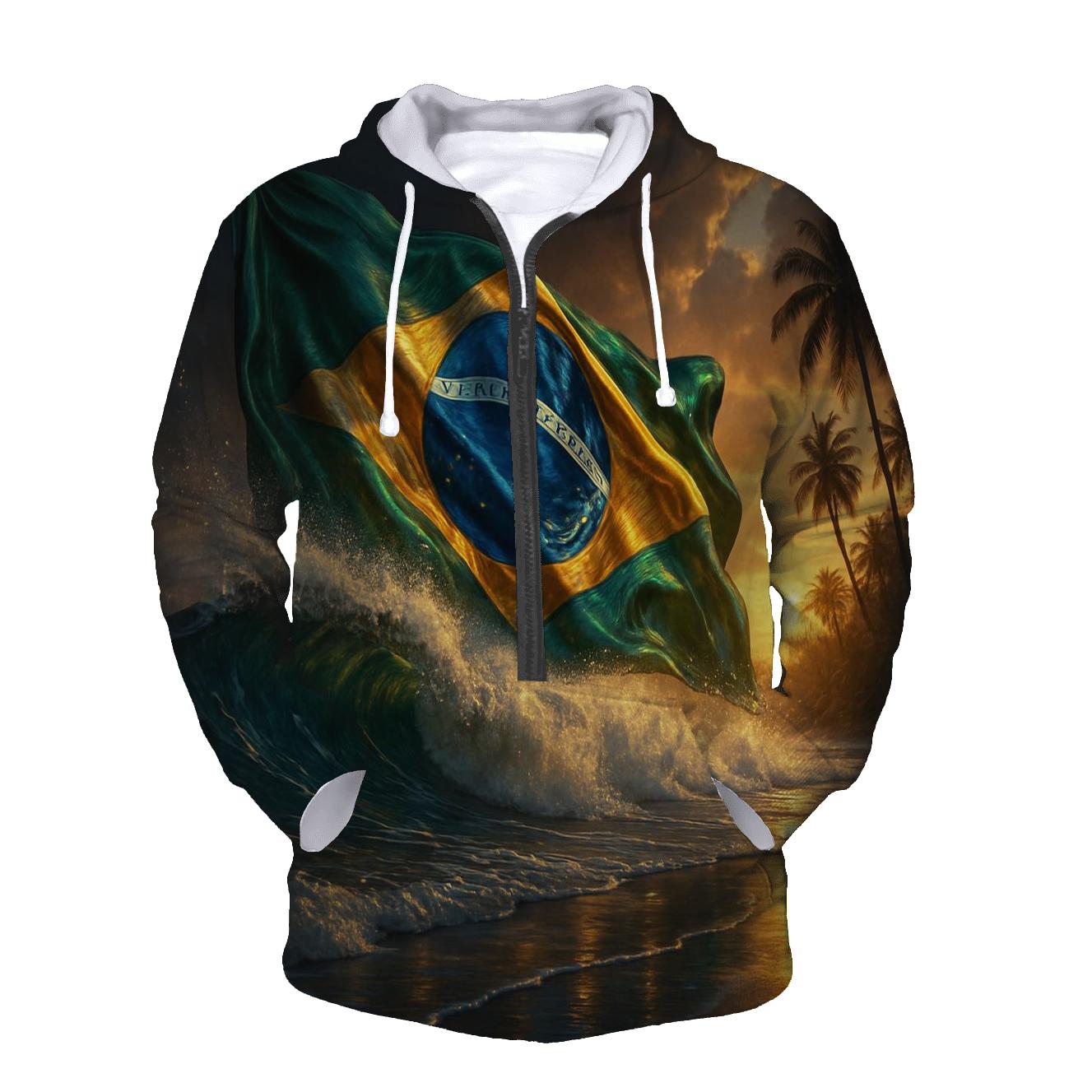 Samba Coast Metallic Flag Surge graphic hoodies