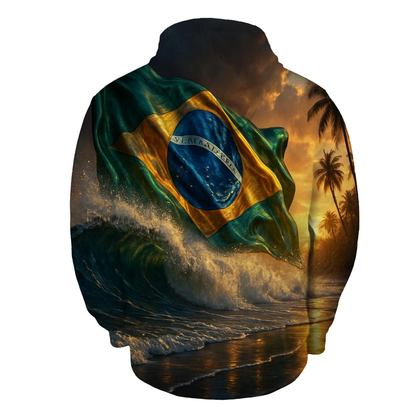 Samba Coast Metallic Flag Surge graphic hoodies
