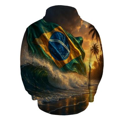 Samba Coast Metallic Flag Surge graphic hoodies
