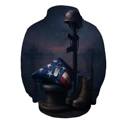 Memorial Harbor Folded Flag Vigil premium hoodies