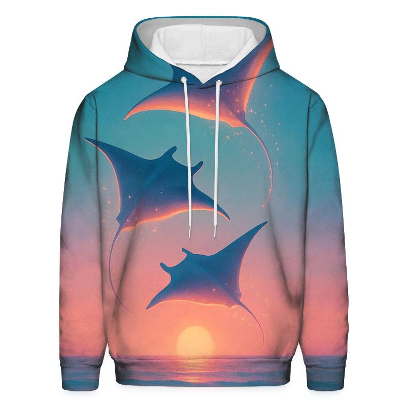 Manta Rays Of The Afterglow Sea zip-up hoodies