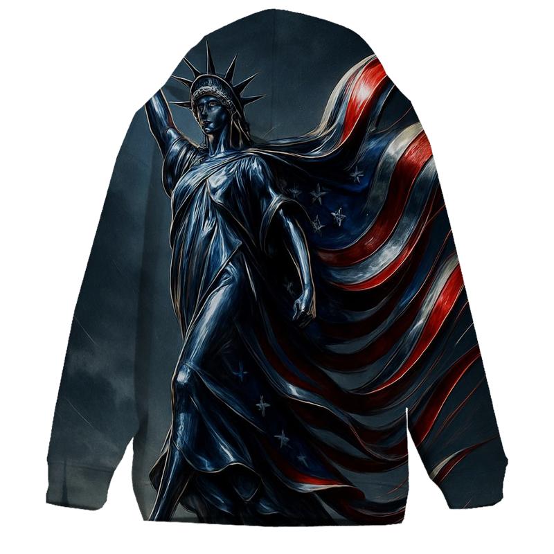 Chrome Liberty Surge Flag zip-up hoodies