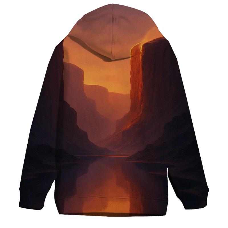 Canyon Mirror At Golden Dusk lightweight hoodies