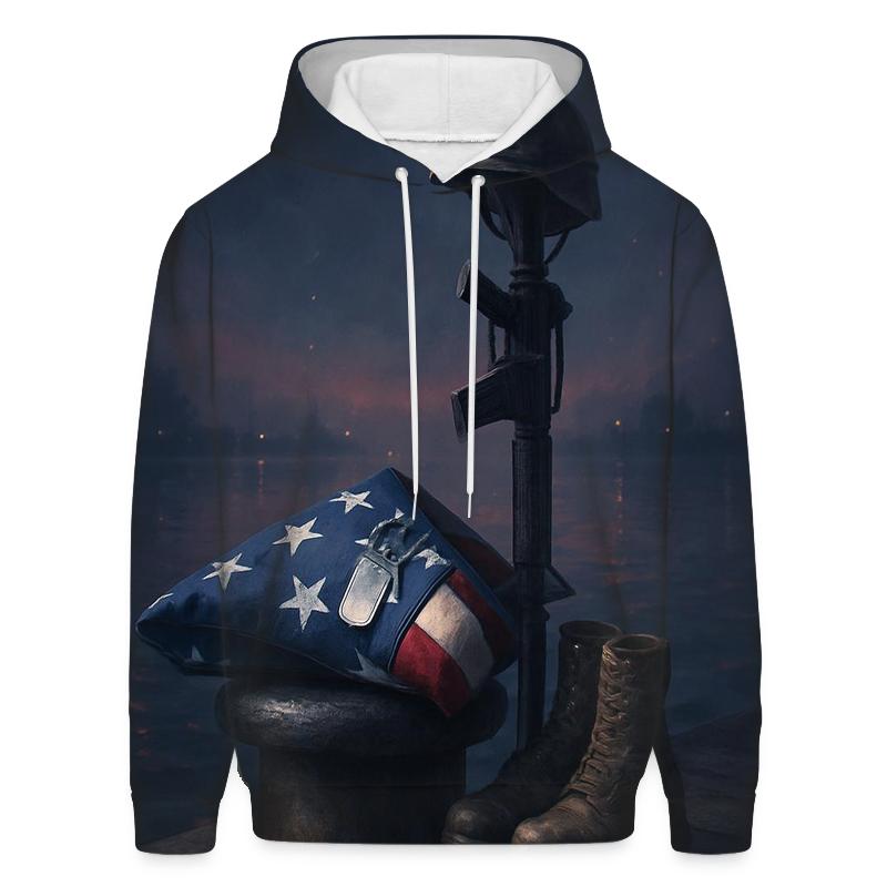 Memorial Harbor Folded Flag Vigil hoodie trends