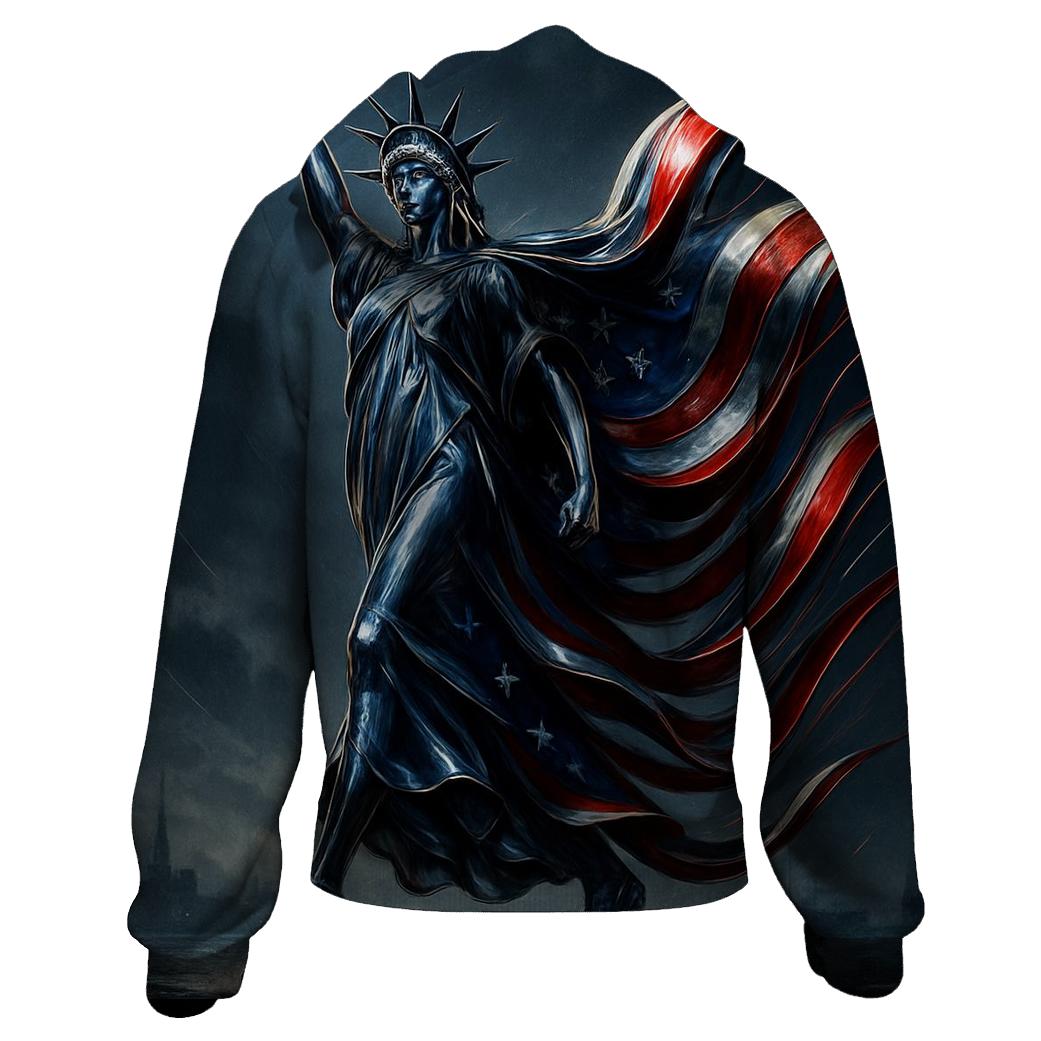Chrome Liberty Surge Flag graphic hoodies