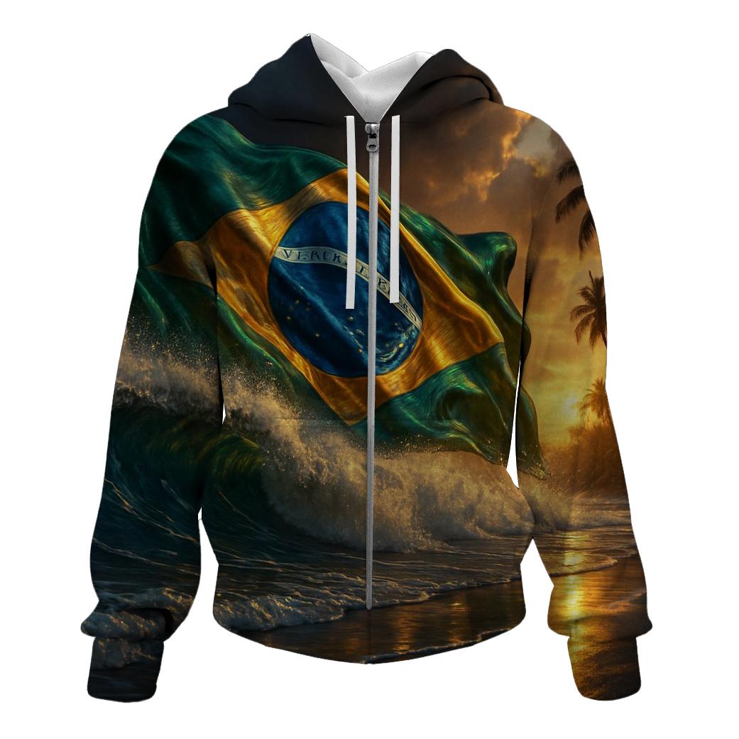 Samba Coast Metallic Flag Surge heavyweight hoodies