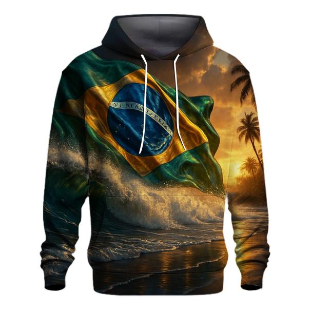 Samba Coast Metallic Flag Surge graphic hoodies