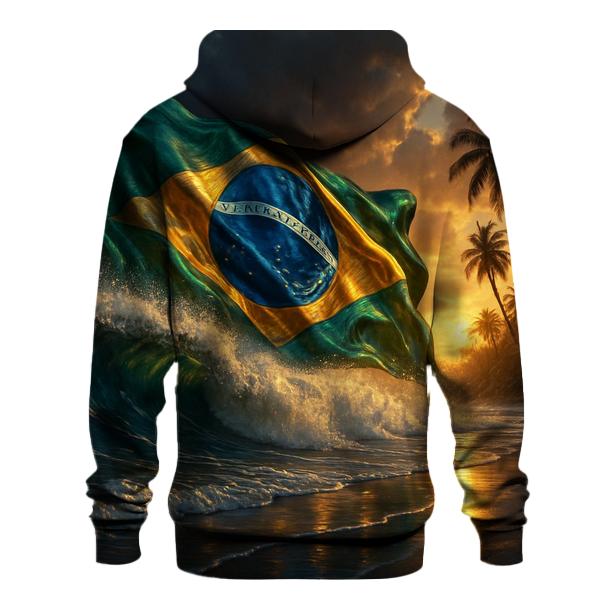 Samba Coast Metallic Flag Surge graphic hoodies