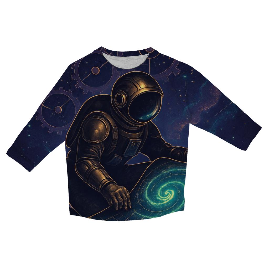 The Clockwork Nebula Cartographer fashion 3/4 sleeve shirts