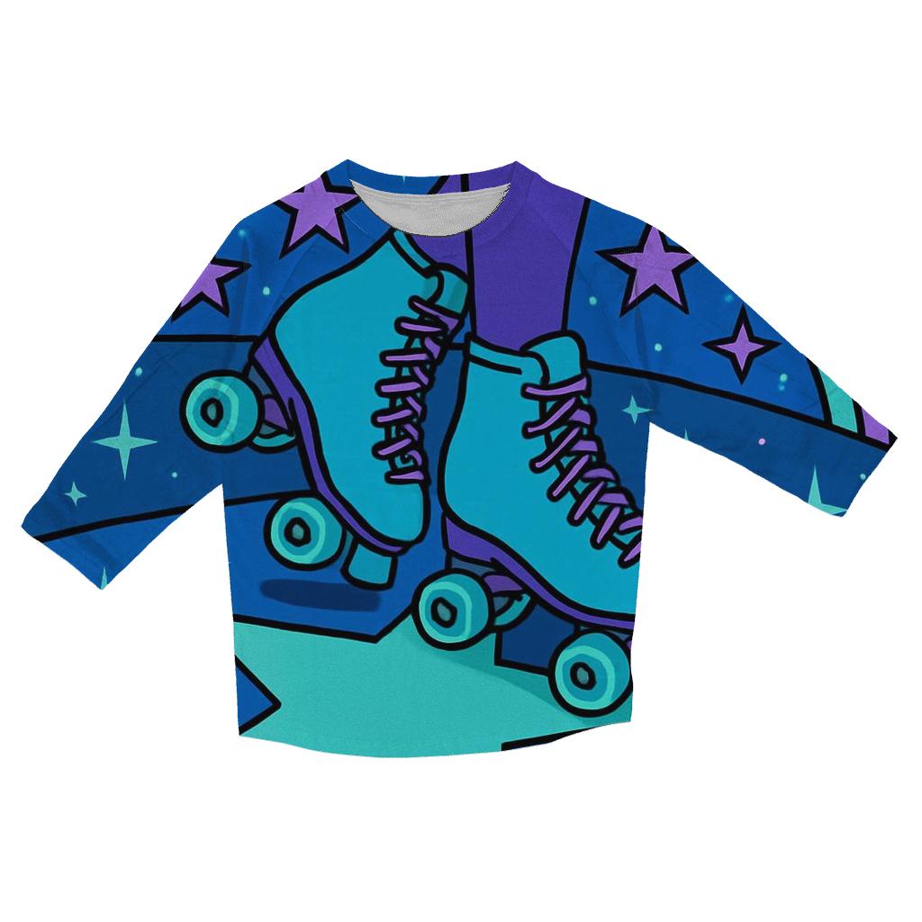 Vector Stargazer Roller Rink trendy 3/4 sleeve tops
