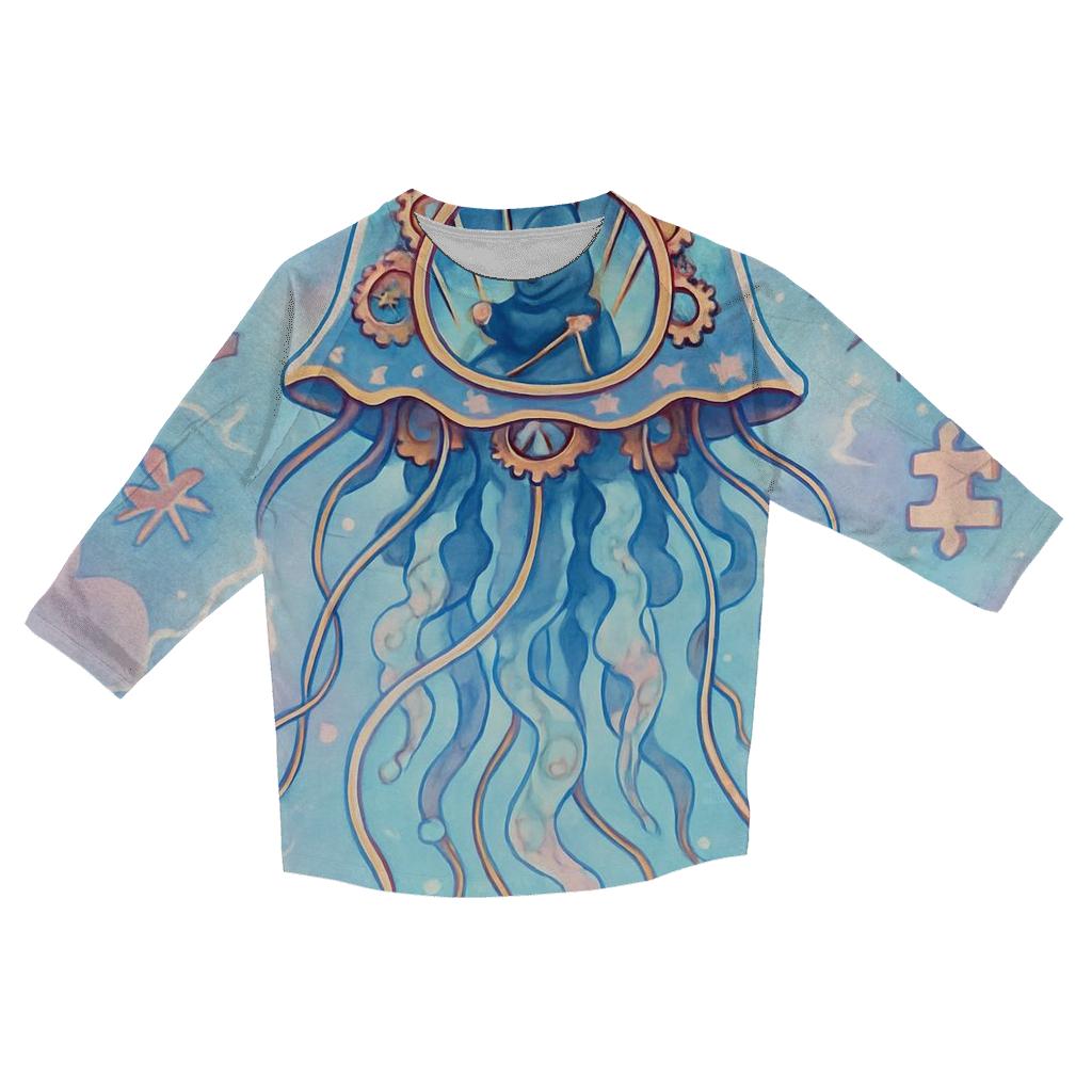 Clockwork Jellyfish Pilgrim designer 3/4 sleeve blouses
