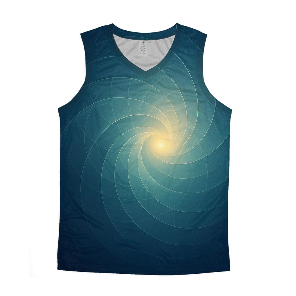 Luminous Breath Geometry personalized athletic tanks
