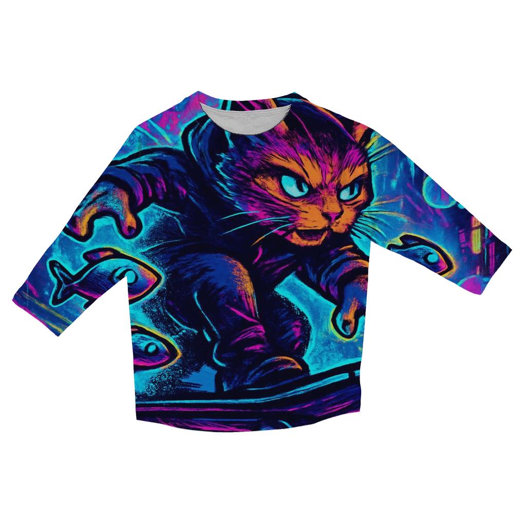 Neon Alley Magnet Cat Courier casual three quarter sleeve shirts