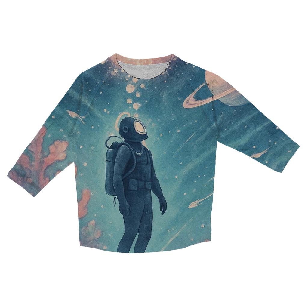 Coral Reef Of The Silent Supernova trendy 3/4 sleeve tops