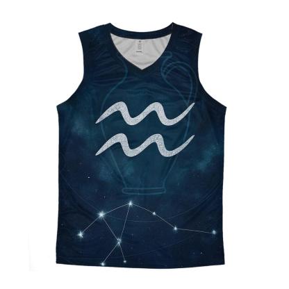 Aquarius Nebula Water Bearer Sigil cotton sleeveless tops