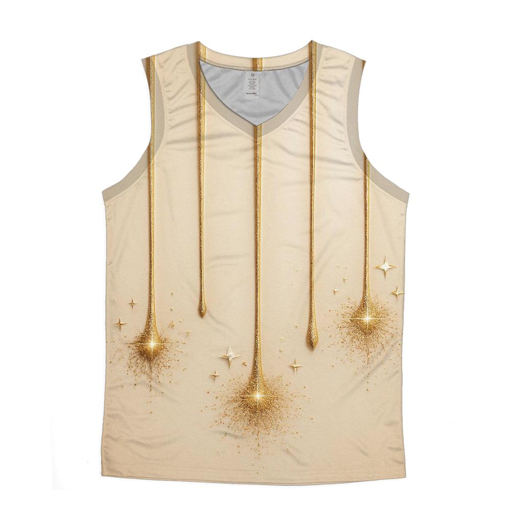 Champagne Crestfall graphic print tank tops