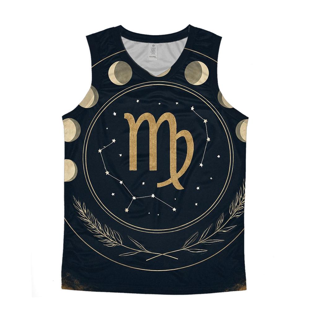 Virgo Wheat Moon Phases Constellation Seal custom tank tops
