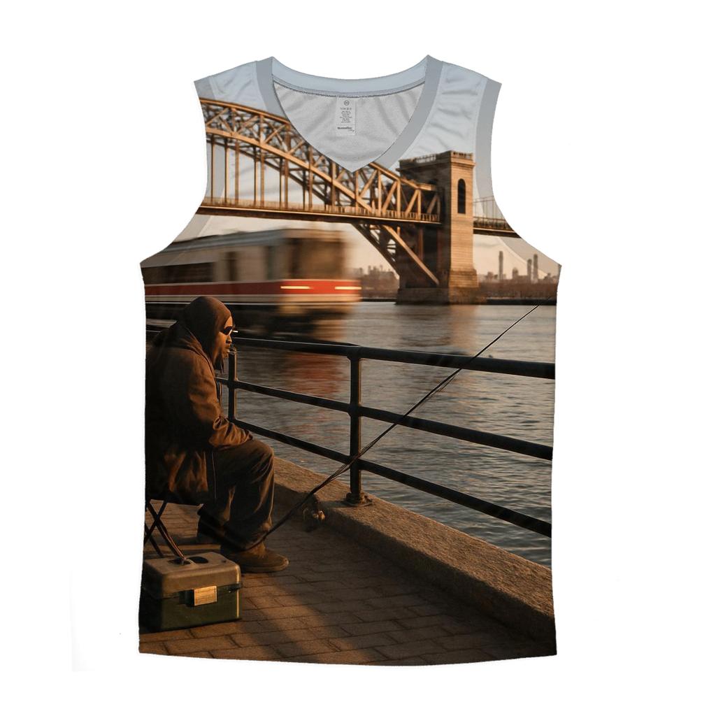 Harlem River Overlook With Co Op City In The Distance personalized athletic tanks