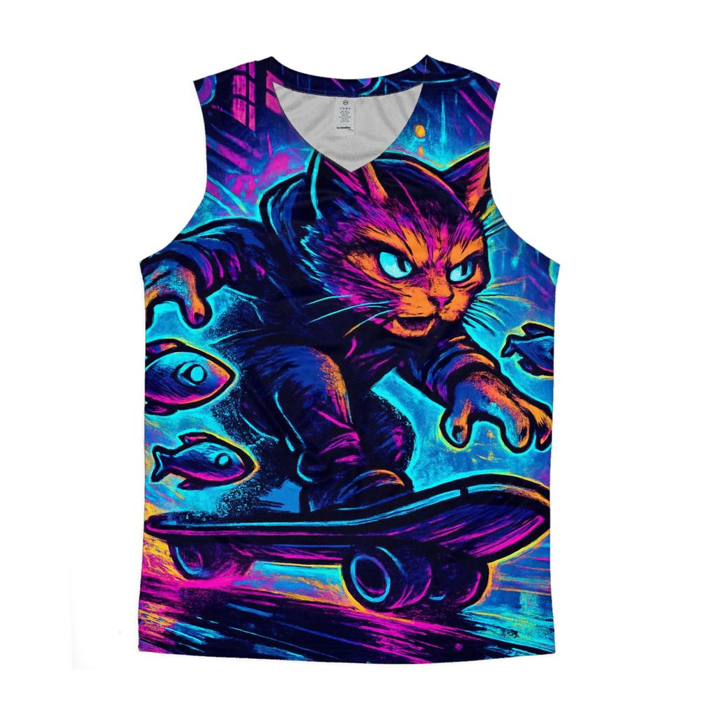 Neon Alley Magnet Cat Courier trendy fitted tank tops