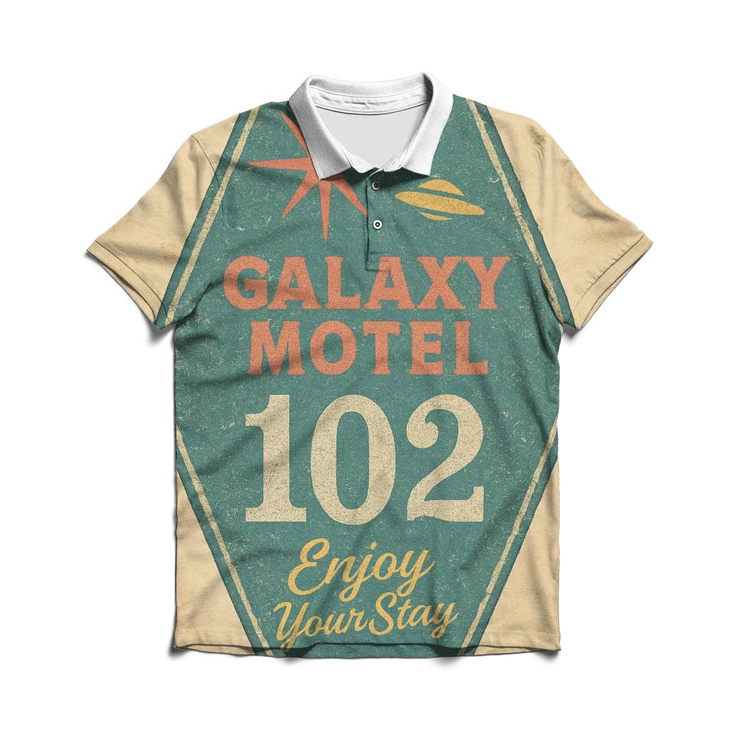 Faded Space Age Motel Key Tag classic pique polos