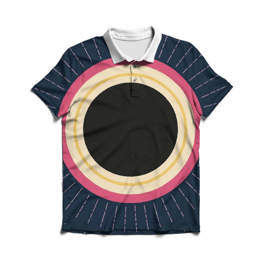 Eclipse Corona Lattice Bloom branded logo polo shirts