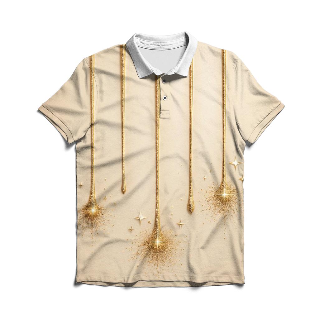 Champagne Crestfall stylish collar polo tees