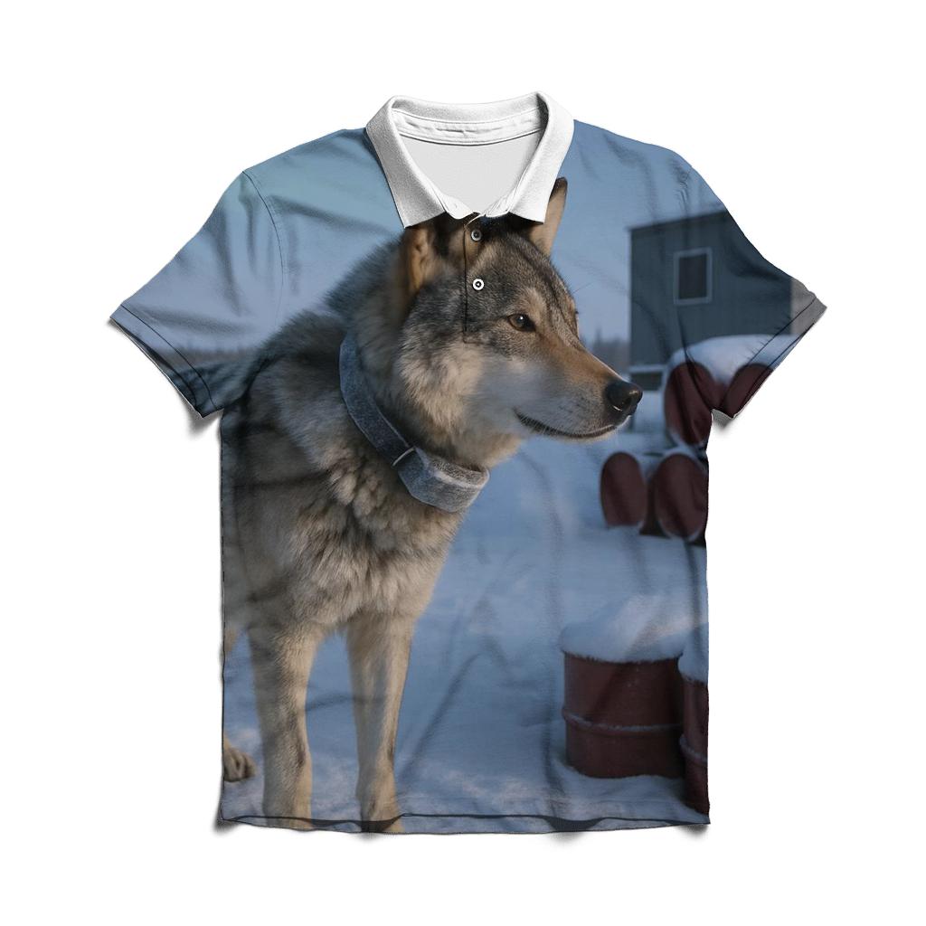 Taiga Research Collar Check In Subzero Dawn embroidered polo tops