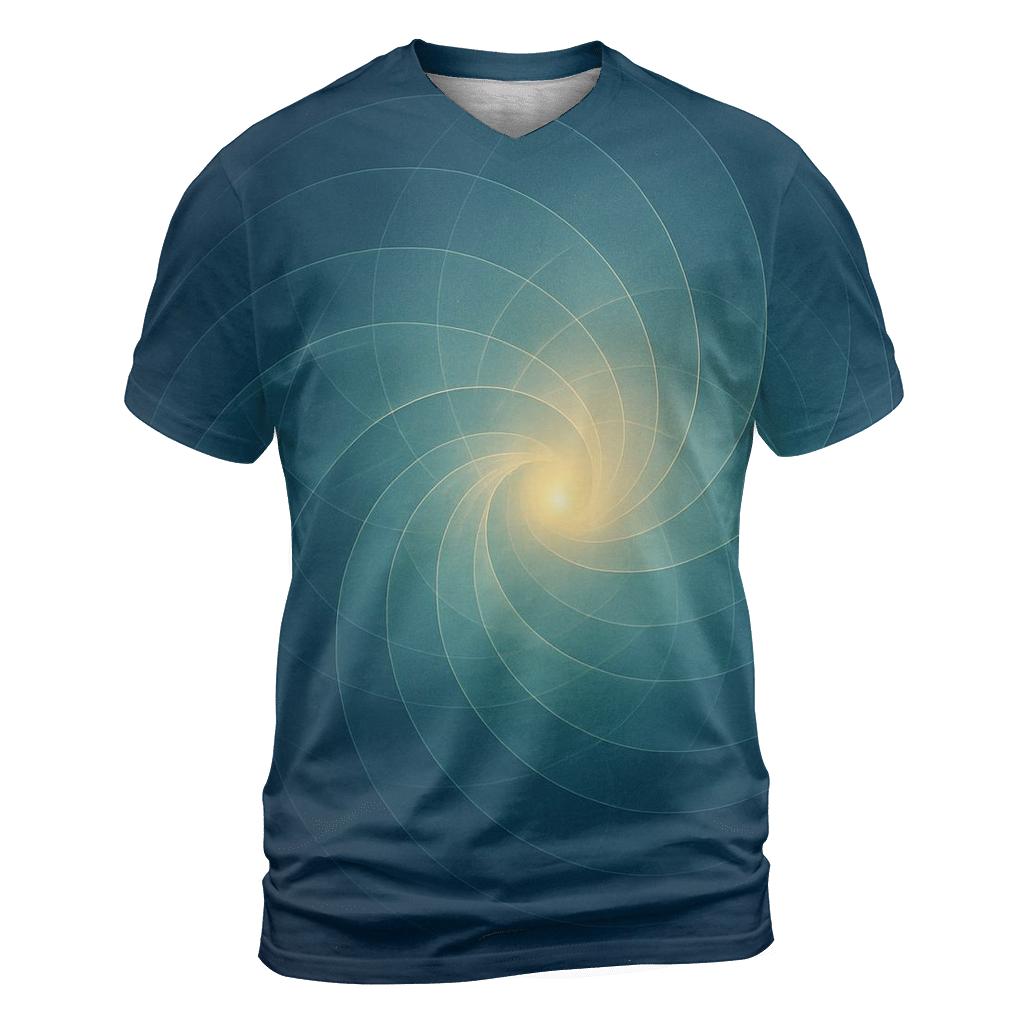 Luminous Breath Geometry vibrant all-over design tees