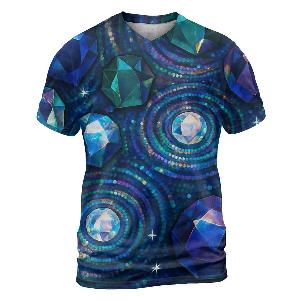Hologem Tidepool artistic all-over print tops