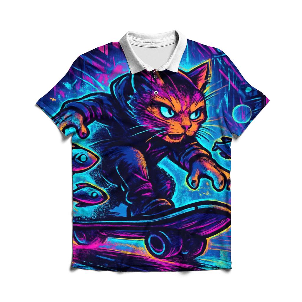 Neon Alley Magnet Cat Courier casual sports polo shirts
