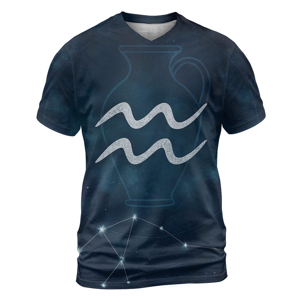 Aquarius Nebula Water Bearer Sigil trendy printed shirt styles
