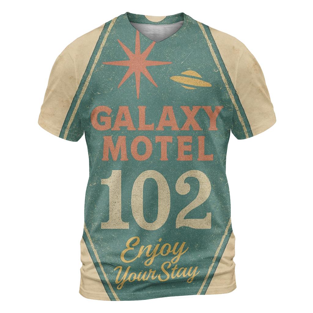 Faded Space Age Motel Key Tag custom all-over print shirts