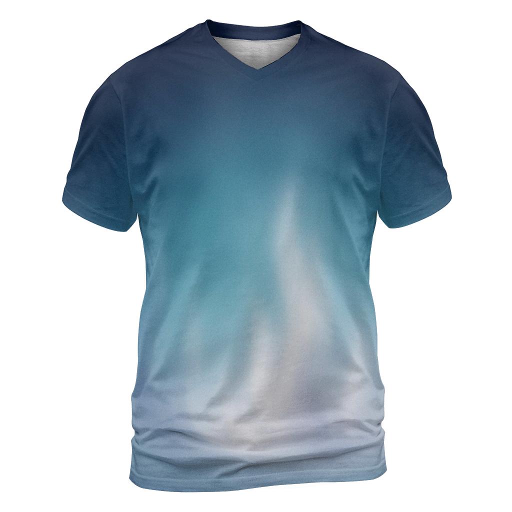 Cryovolcano Aurora Fade artistic all-over print tops