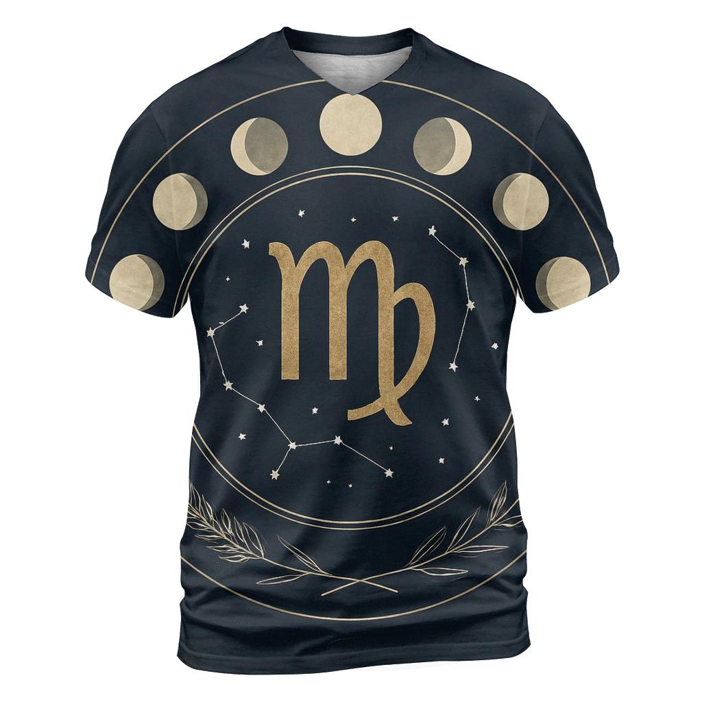 Virgo Wheat Moon Phases Constellation Seal custom all-over print shirts