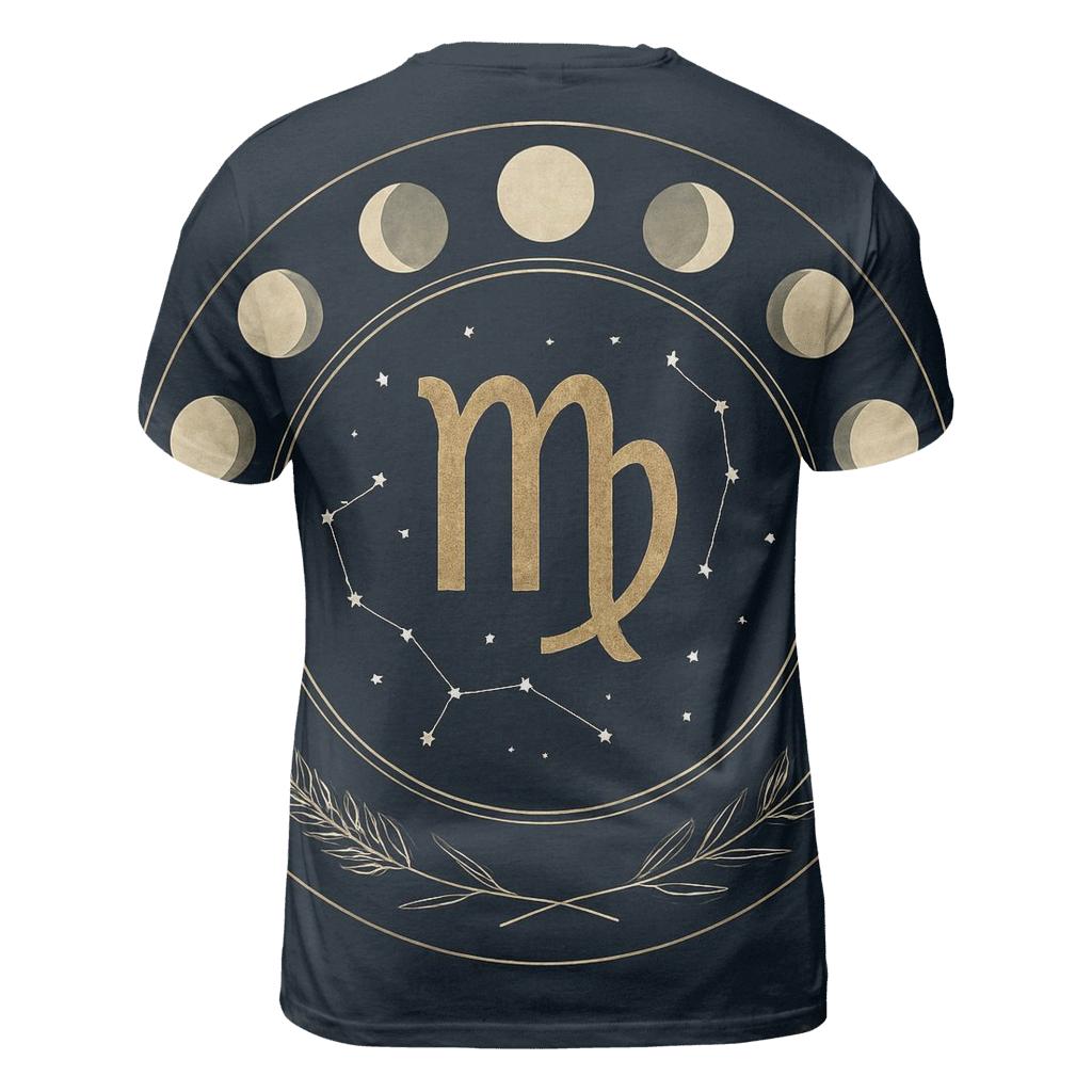 Virgo Wheat Moon Phases Constellation Seal custom all-over print shirts