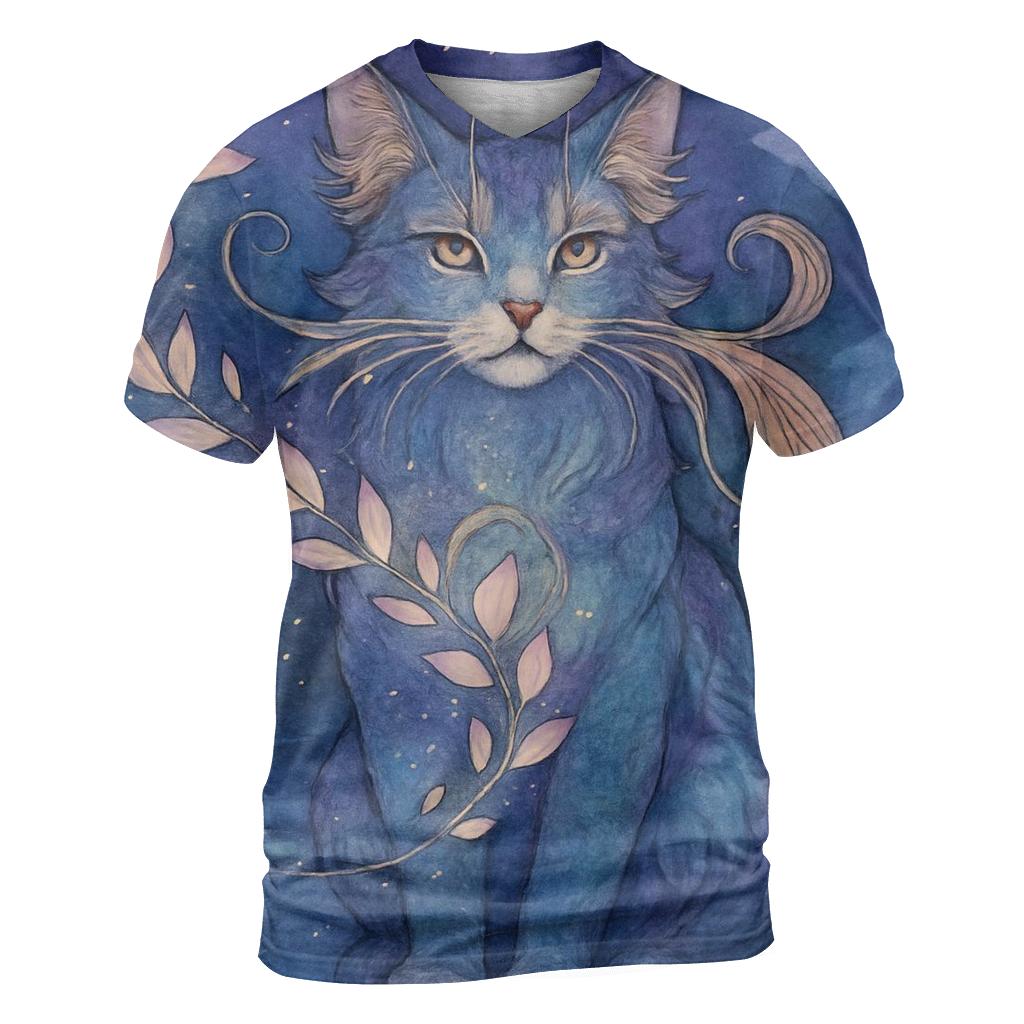 Moonlit Koi Garden Guardian Cat personalized full print shirts