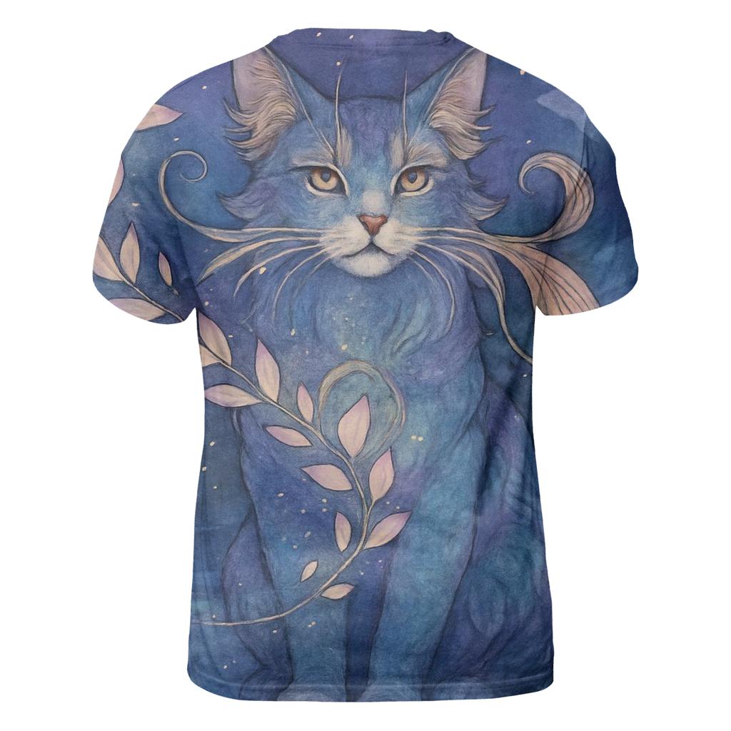 Moonlit Koi Garden Guardian Cat personalized full print shirts