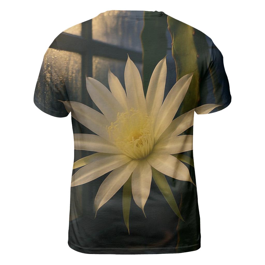 Night Blooming Cereus Under Greenhouse Condensation designer pattern shirts