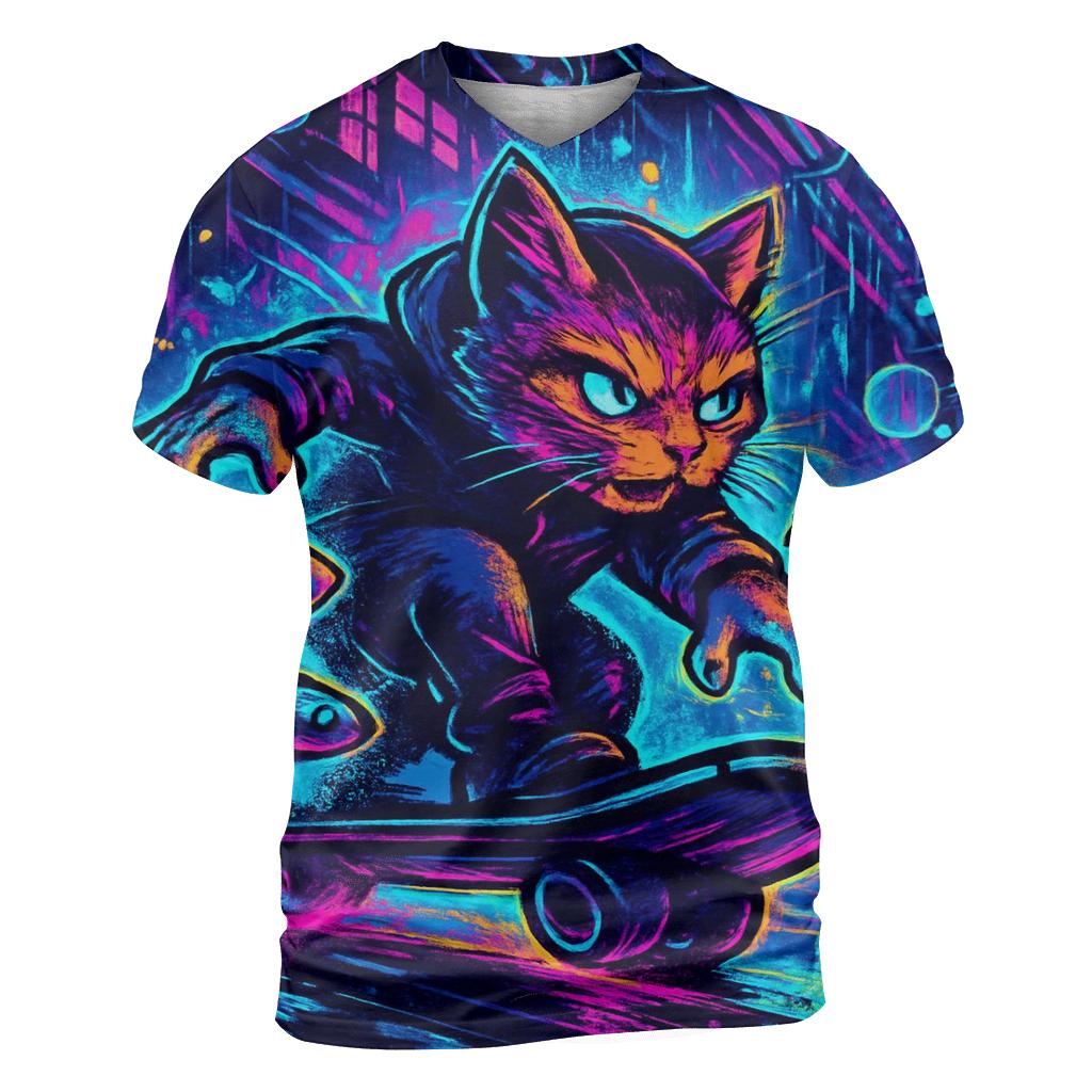 Neon Alley Magnet Cat Courier statement graphic shirts