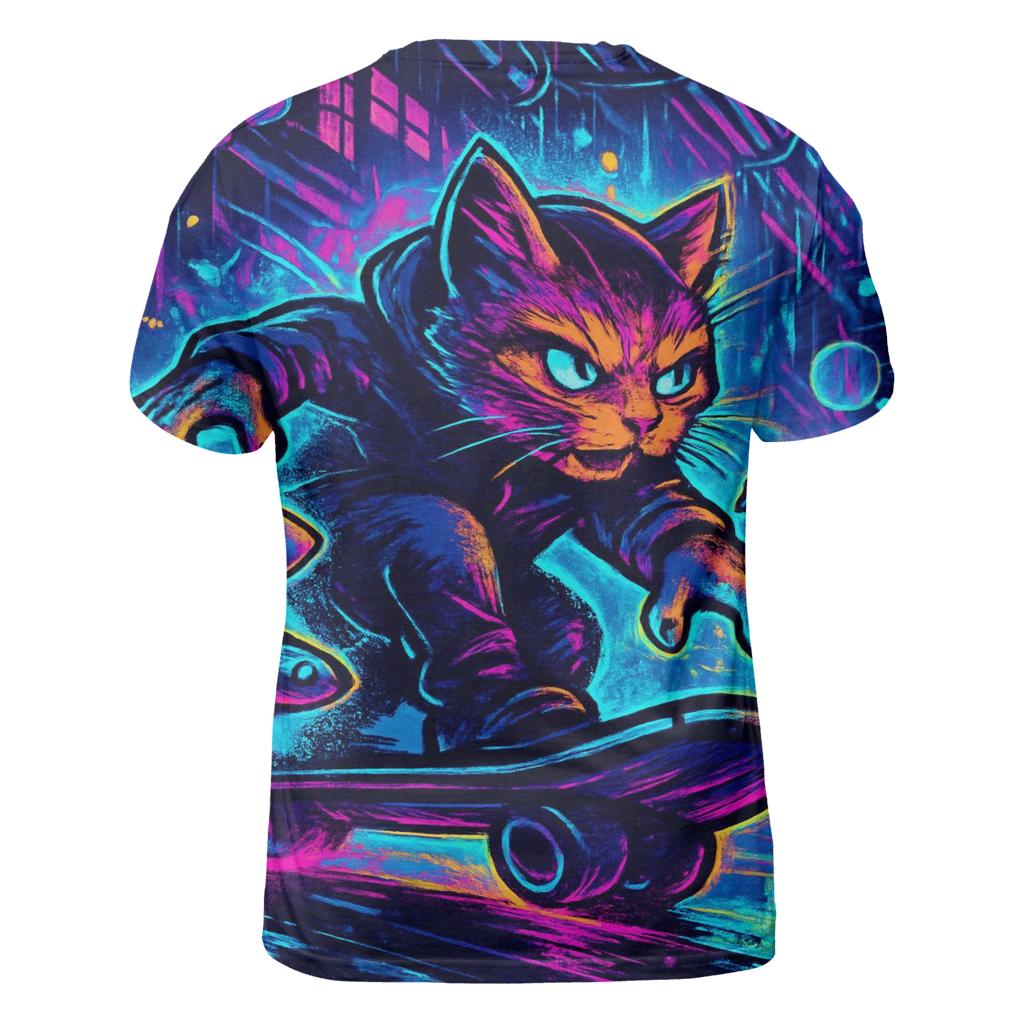 Neon Alley Magnet Cat Courier statement graphic shirts