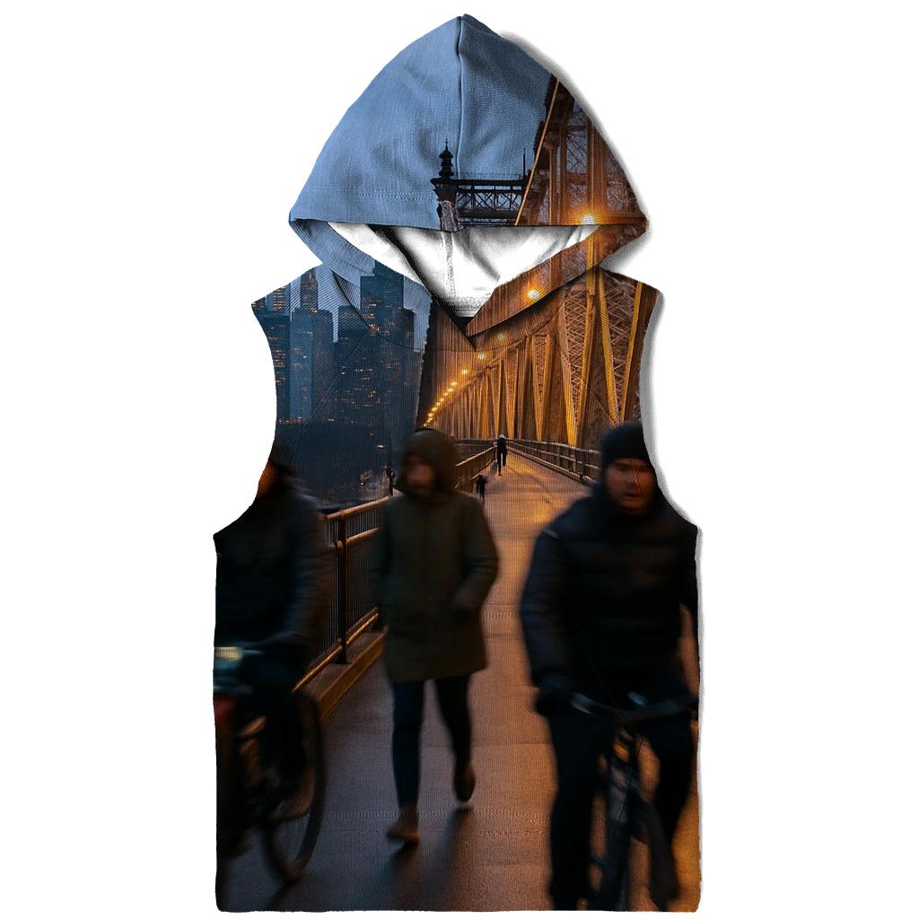 Dawn Commute Over The Queensboro Bridge heavyweight hoodies