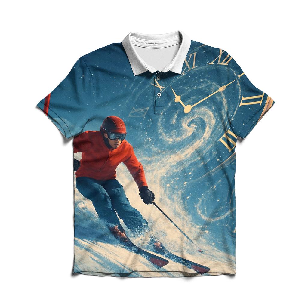 Cosmic Slalom Time Warp designer slim fit polos