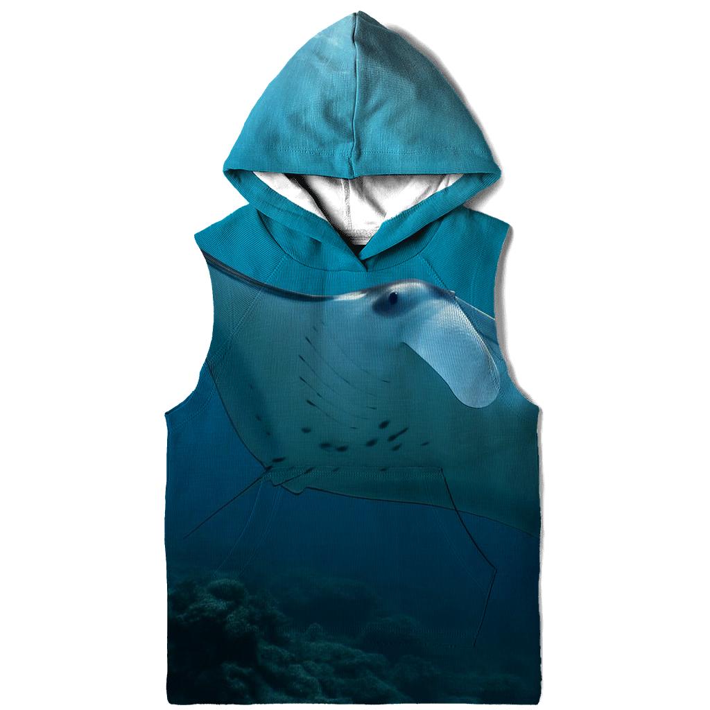 Pelagic Slipstream Reef Manta embroidered hoodies