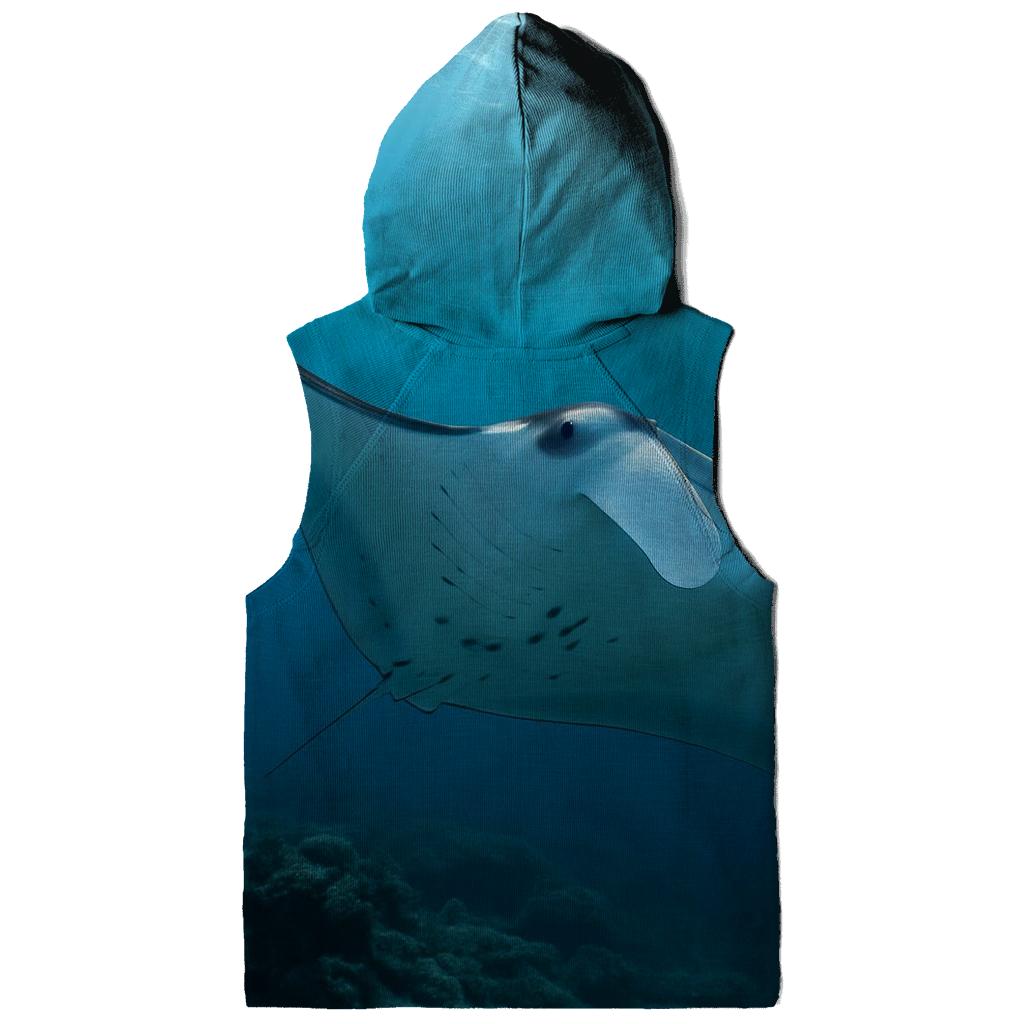 Pelagic Slipstream Reef Manta embroidered hoodies