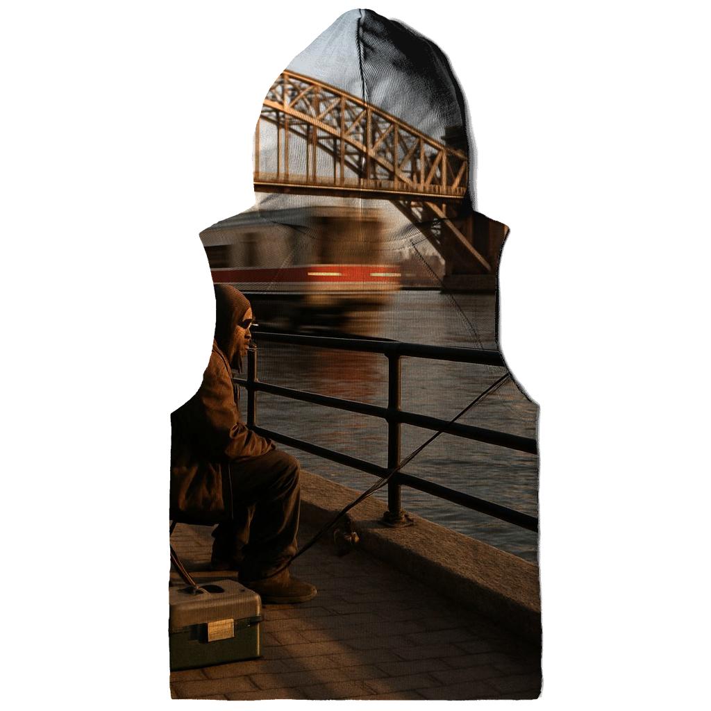 Harlem River Overlook With Co Op City In The Distance printed hoodies