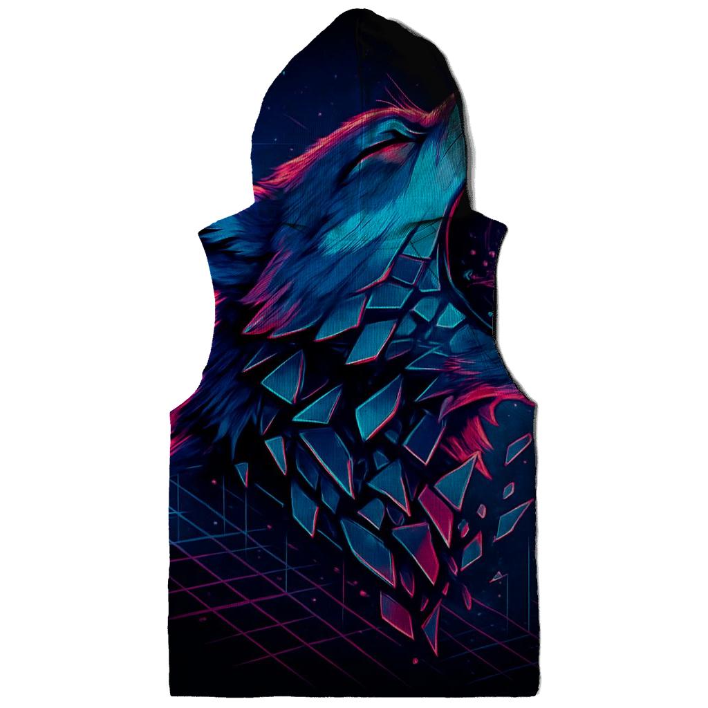 Neon Circuit Howl Wolf zip-up hoodies