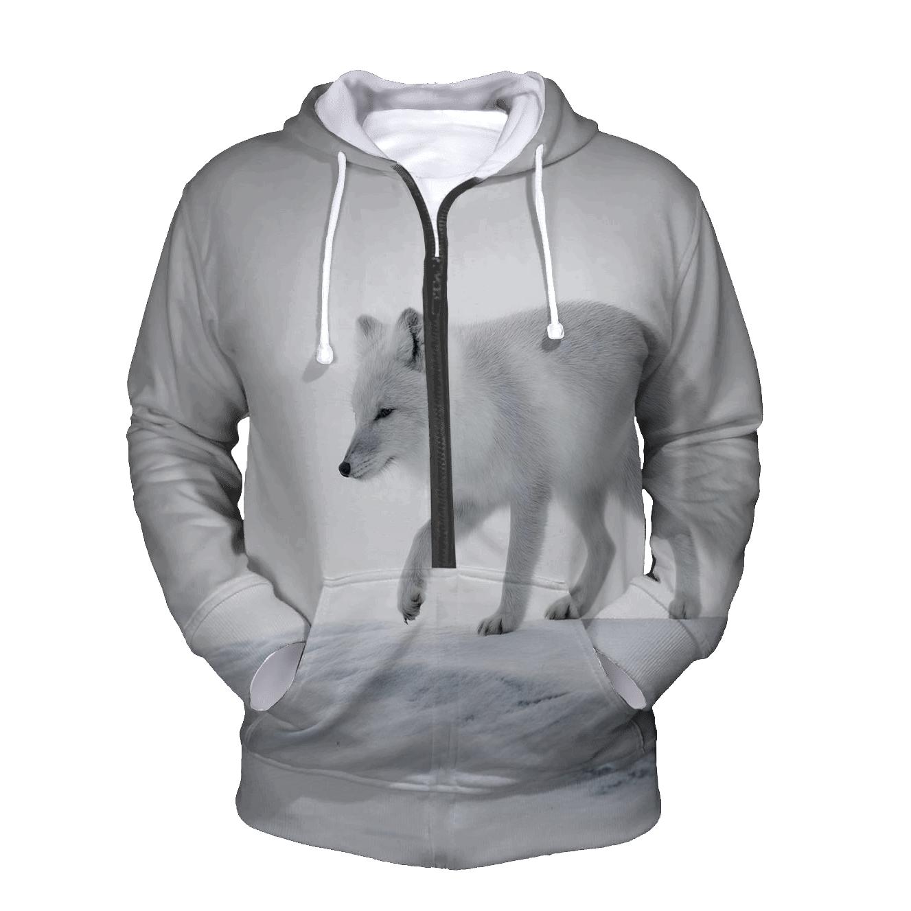 Frostline Forager Arctic Fox hoodie designs