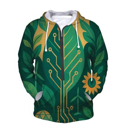 Solarpunk Botanical Circuit Poster heavyweight hoodies